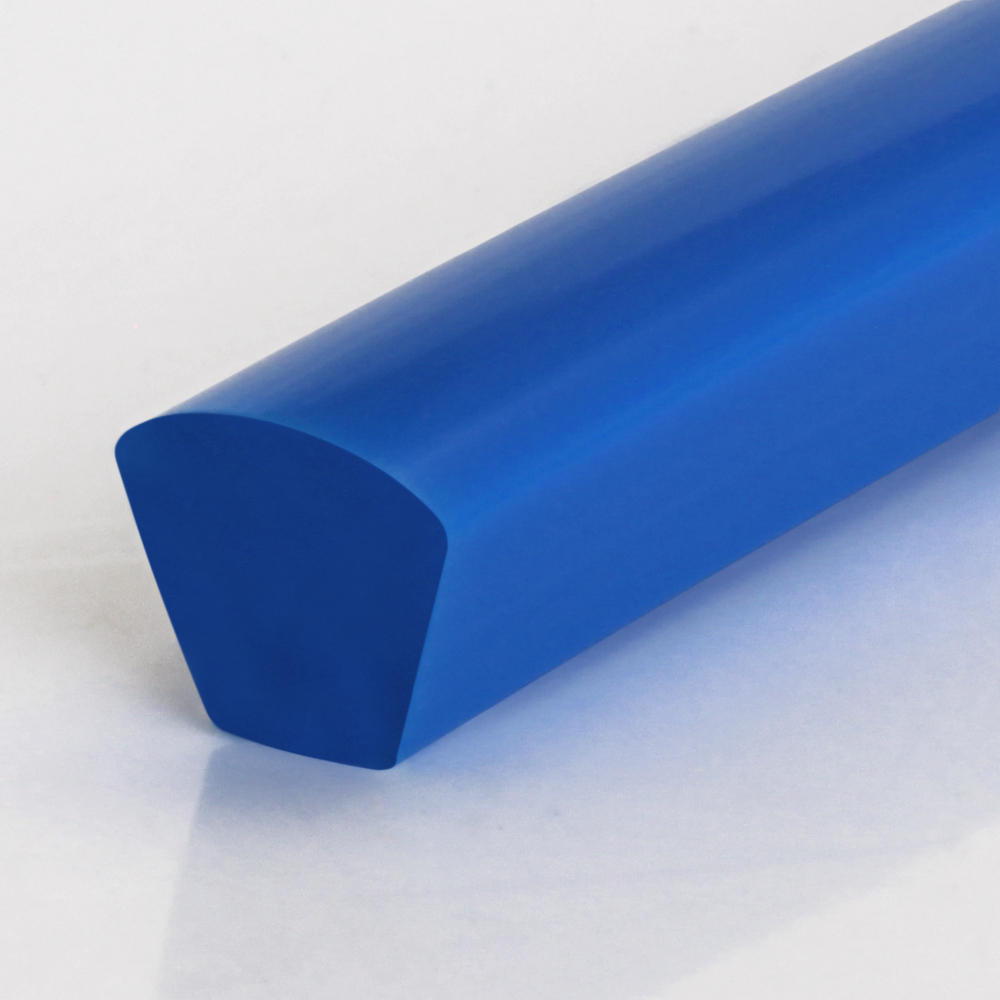 Keilriemen PU75A ultramarinblau glatt mit gewölbter Oberfläche