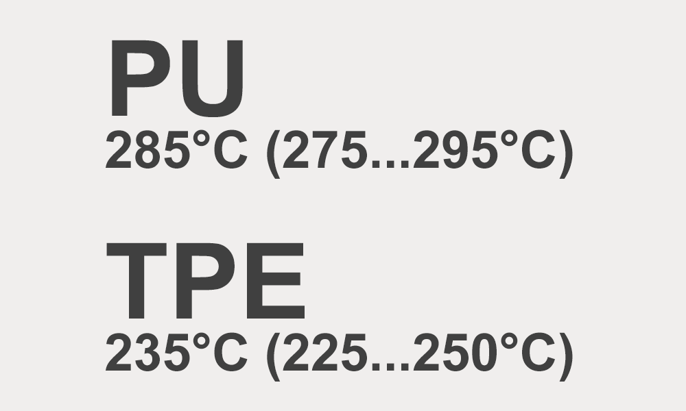 Temperaturangaben zum Verschweißen von PU und TPE